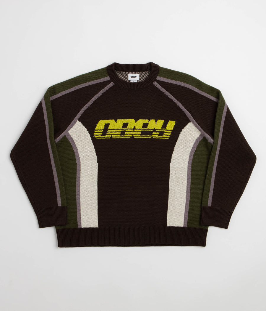 Obey Estadio Sweatshirt in Brown Multi
