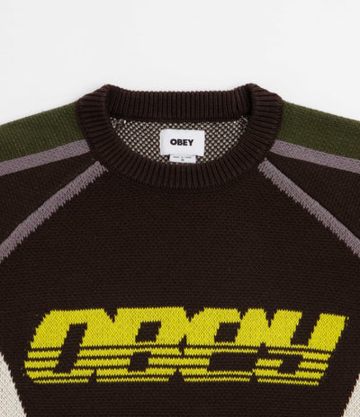 Obey Estadio Sweatshirt - Brown Multi