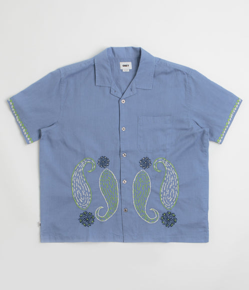 Obey Quentin Short Sleeve Shirt - Colony Blue Multi