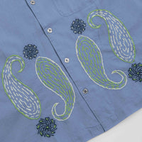 Obey Quentin Short Sleeve Shirt in Colony Blue Multi thumbnail