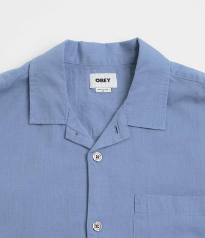 Obey Quentin Short Sleeve Shirt in Colony Blue Multi