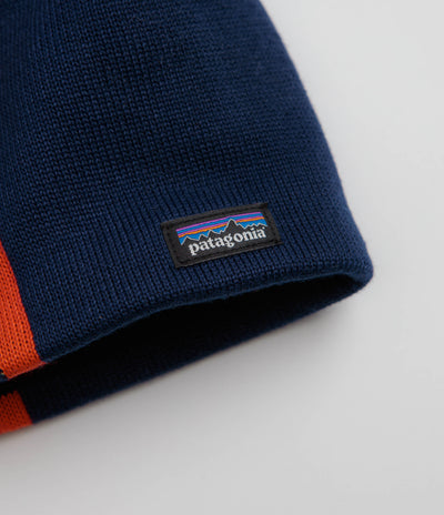 Patagonia Beanie in Speed Stripe: Clement Blue