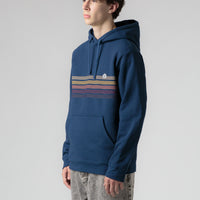 Patagonia Line Logo Ridge Stripe Uprisal Hoodie in Lagom Blue thumbnail