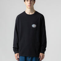 Patagonia Snowstitcher Pocket Responsibili-Tee Long Sleeve T-Shirt in Ink Black thumbnail
