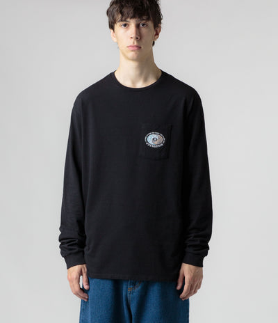 Patagonia Snowstitcher Pocket Responsibili-Tee Long Sleeve T-Shirt in Ink Black