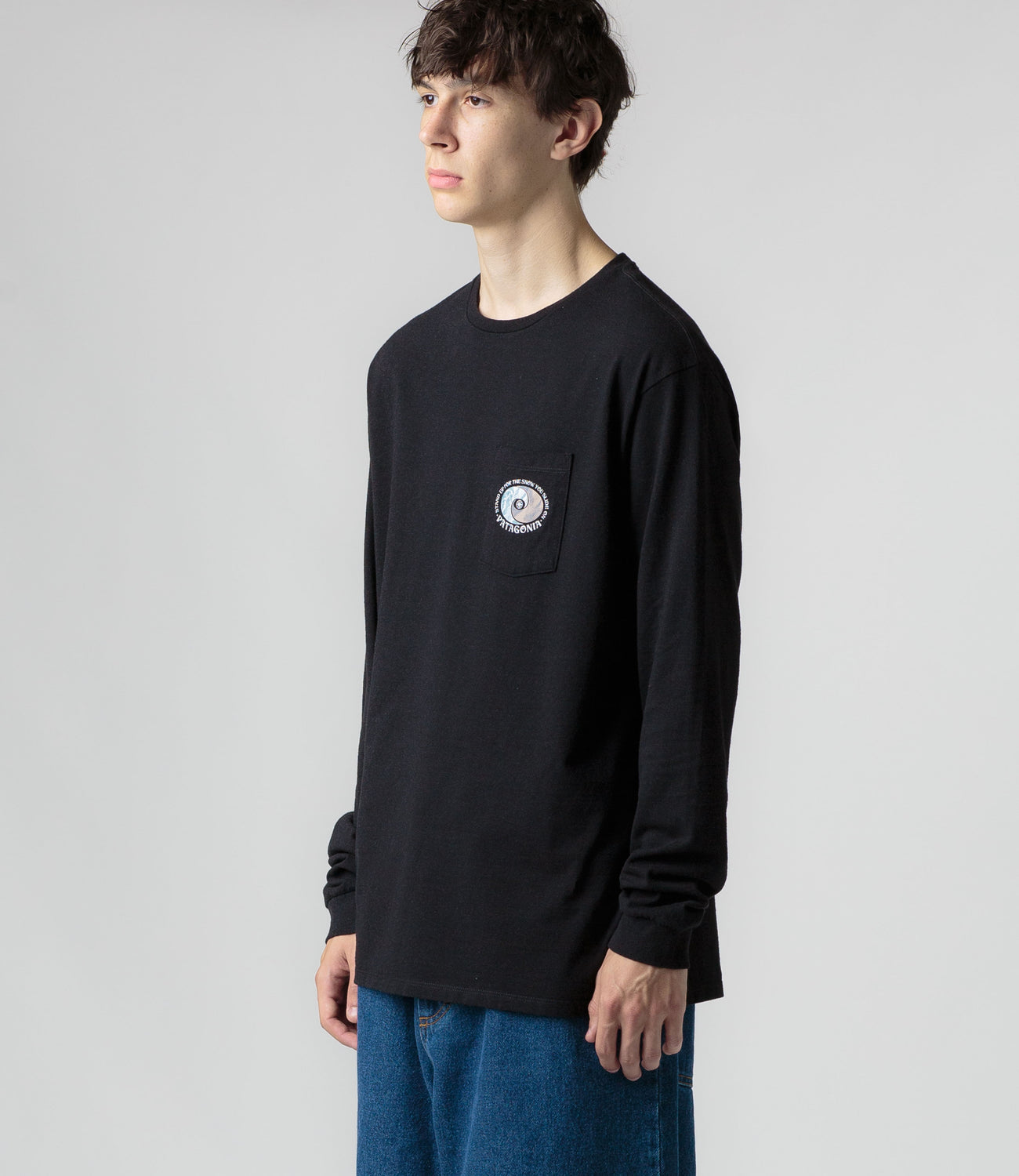 Patagonia long sleeve t shirt grey discount