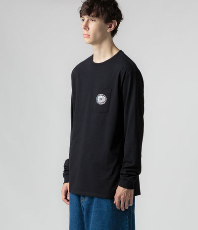 Patagonia Snowstitcher Pocket Responsibili-Tee Long Sleeve T-Shirt in Ink Black