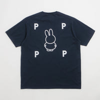 Pop Trading Company x Miffy FS BS Logo T-Shirt - Navy thumbnail