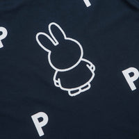 Pop Trading Company x Miffy FS BS Logo T-Shirt - Navy thumbnail