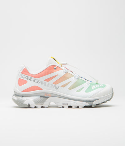 Salomon XT-4 OG Shoes - White / Green Ash / Coral