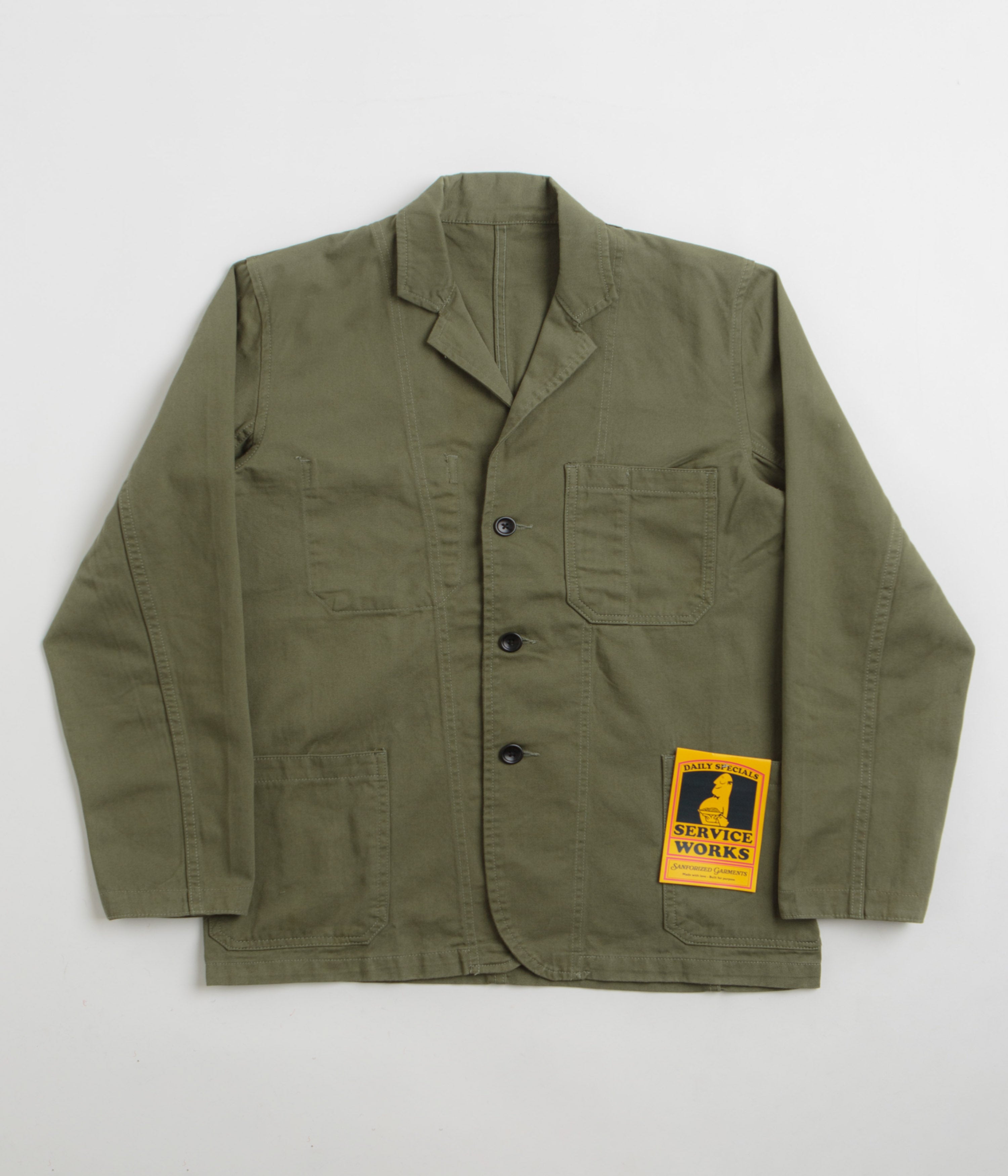 Service Works Drill Server Suit Jacket in Olive