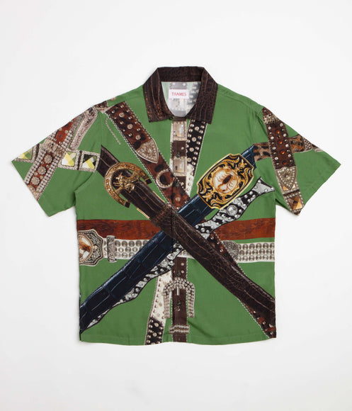 Thames MMXX Belting Short Sleeve Shirt - Green