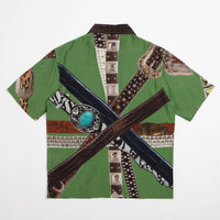 Thames MMXX Belting Short Sleeve Shirt in Green thumbnail