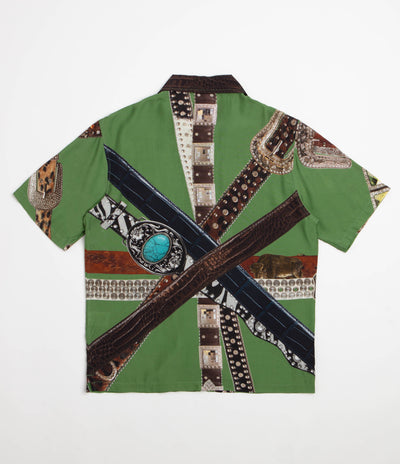 Thames MMXX Belting Short Sleeve Shirt in Green