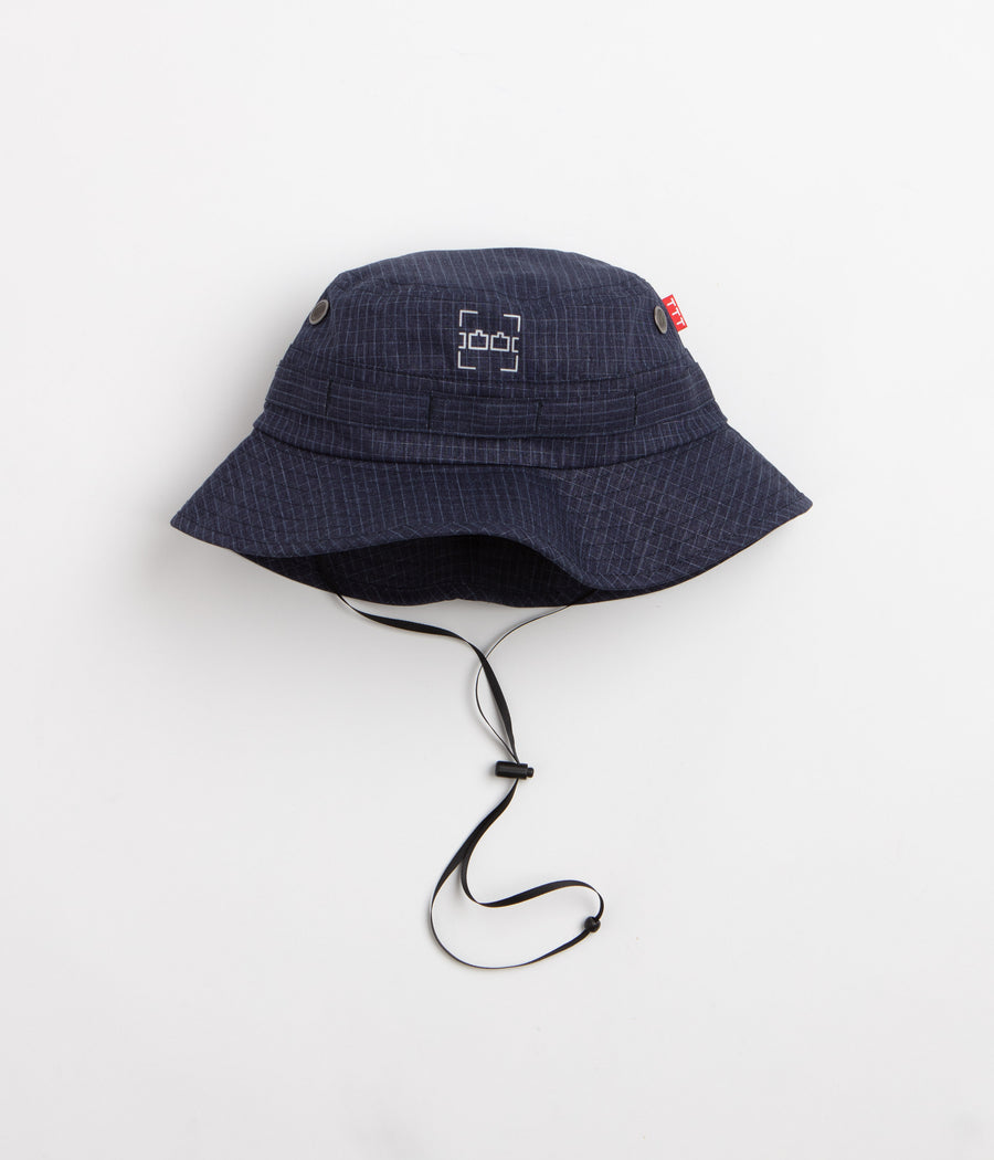 The Trilogy Tapes Dashed Washed Boonie Hat in Blue