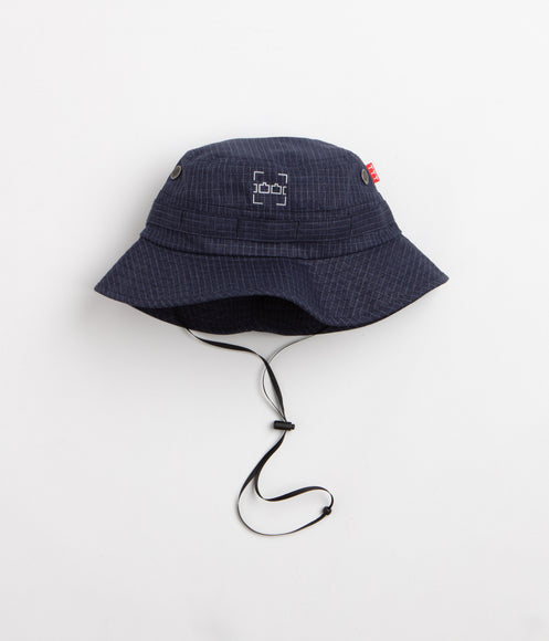 The Trilogy Tapes Dashed Washed Boonie Hat - Blue