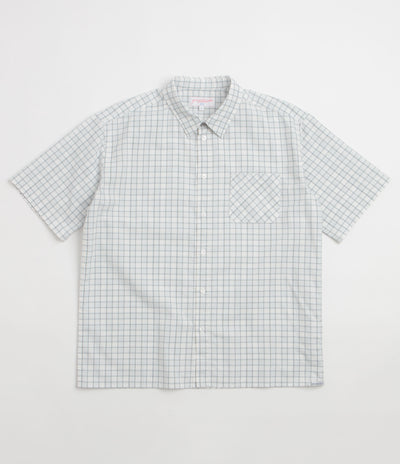 Yardsale Lithium Short Sleeve Shirt in White and Blue / Grey