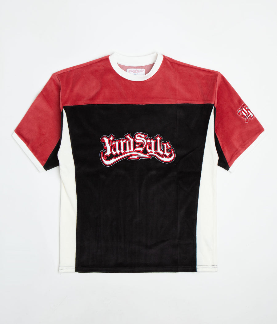 Yardsale Sierra Velour T-Shirt - Black / Red