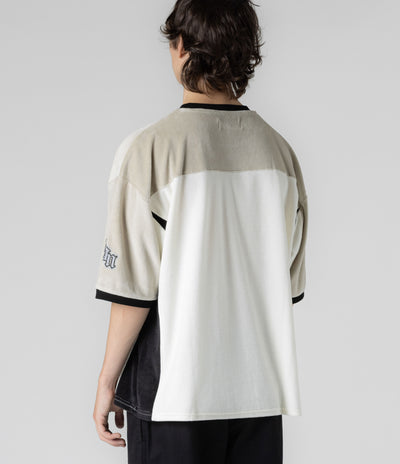 Yardsale Sierra Velour T-Shirt - Cream / Tan