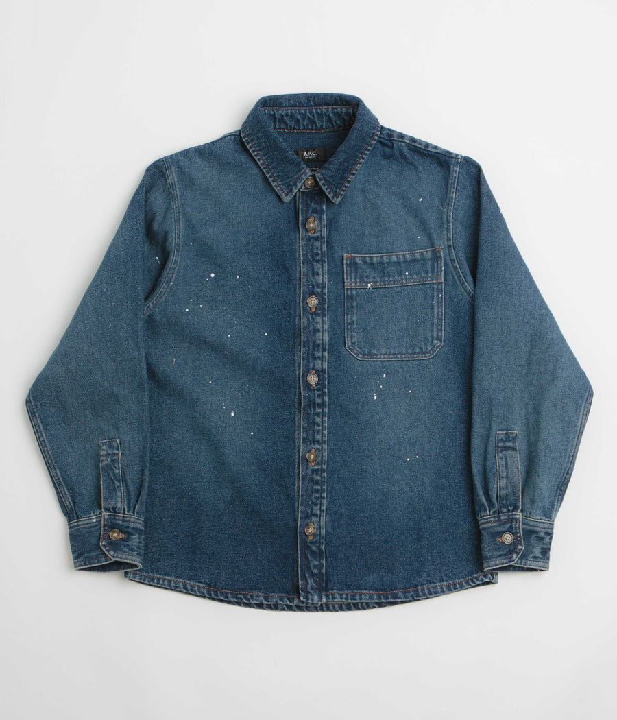 A.P.C. Basile Overshirt in Washed Indigo