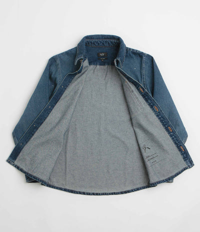 A.P.C. Basile Overshirt in Washed Indigo