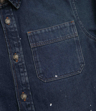A.P.C. Basile Overshirt in Washed Indigo
