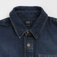 A.P.C. Basile Overshirt in Washed Indigo thumbnail