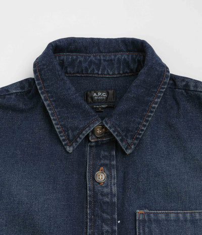 A.P.C. Basile Overshirt in Washed Indigo