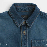 A.P.C. Basile Overshirt in Washed Indigo thumbnail