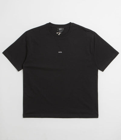 A.P.C. Boxy Micro Logo T-Shirt in Black and White