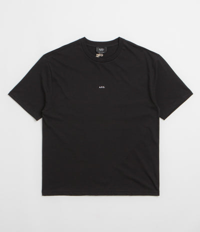 A.P.C. Boxy Micro Logo T-Shirt in Black and White