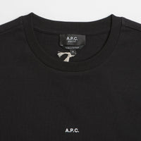 A.P.C. Boxy Micro Logo T-Shirt in Black and White thumbnail
