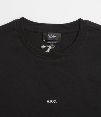 A.P.C. Boxy Micro Logo T-Shirt in Black and White