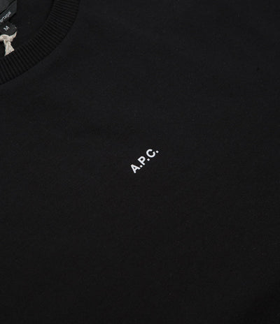 A.P.C. Boxy Micro Logo T-Shirt in Black and White