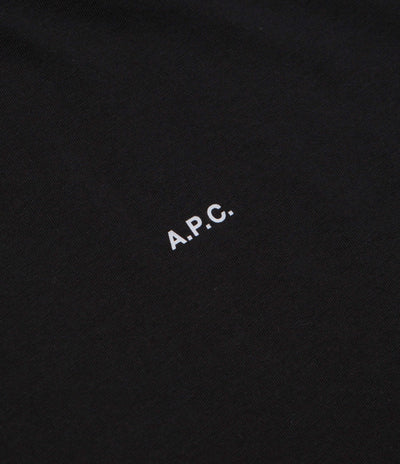 A.P.C. Boxy Micro Logo T-Shirt in Black and White