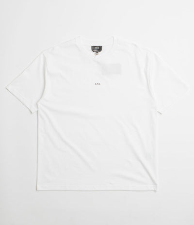 A.P.C. Boxy Micro Logo T-Shirt in White and Black