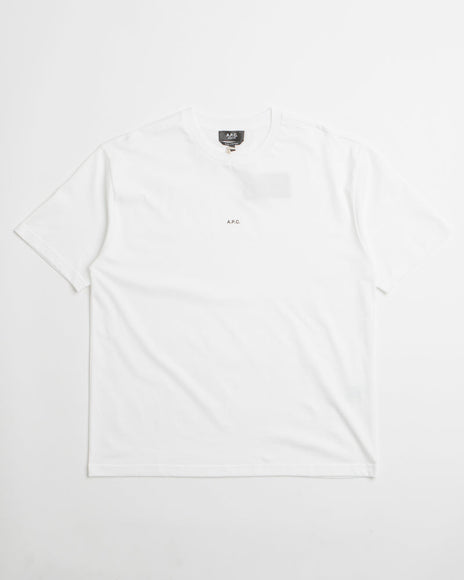 A.P.C. Boxy Micro Logo T-Shirt - White / Black