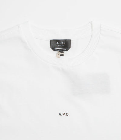 A.P.C. Boxy Micro Logo T-Shirt in White and Black
