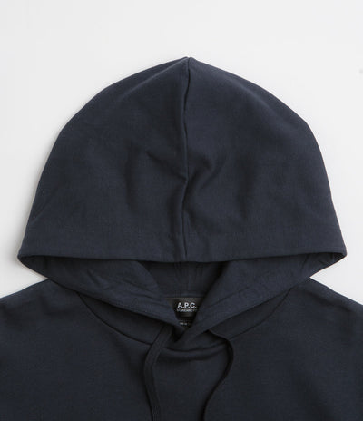 A.P.C. Grand VPC Hoodie in Dark Navy and Ecru