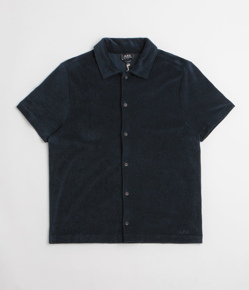 A.P.C. Nicolo Short Sleeve Shirt in Dark Navy