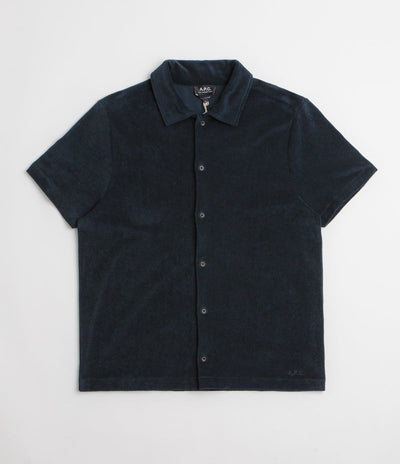 A.P.C. Nicolo Short Sleeve Shirt in Dark Navy