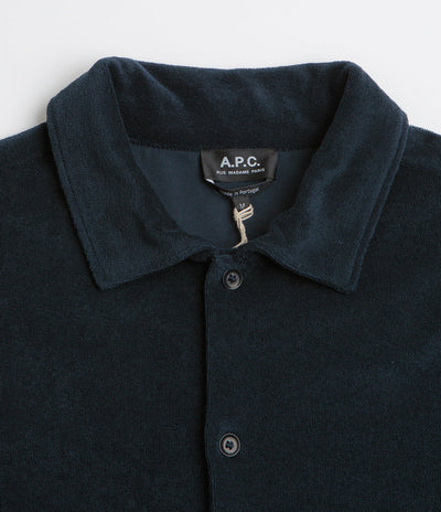 A.P.C. Nicolo Short Sleeve Shirt in Dark Navy