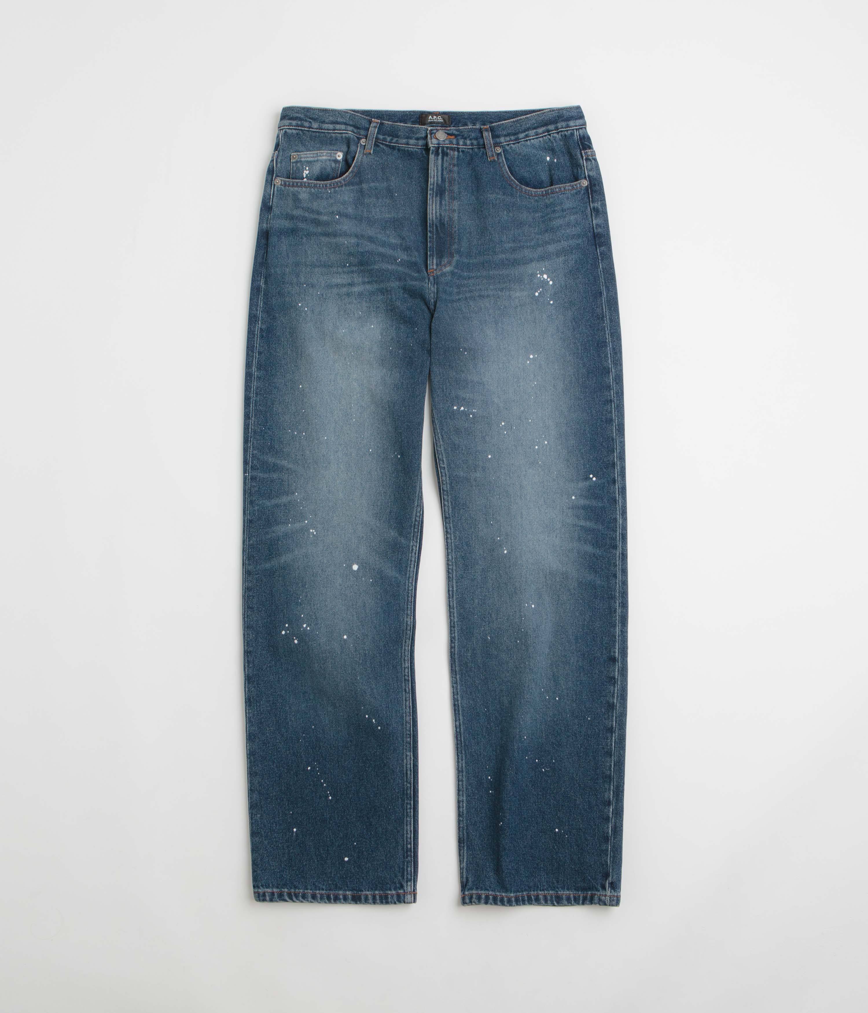 A.P.C. Relaxed H Jeans in Washed Indigo