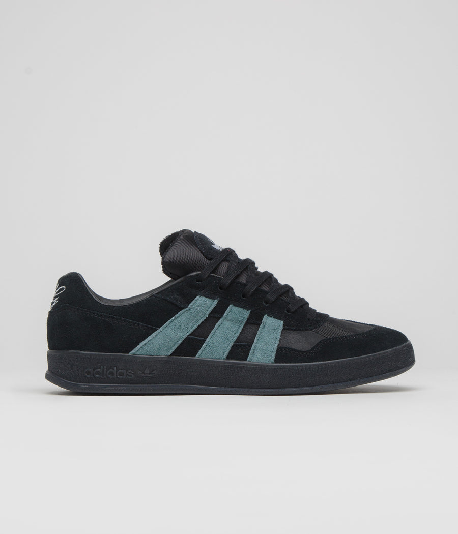 Adidas Aloha Super Shoes in Core Black and Preloved Teal / FTWR White