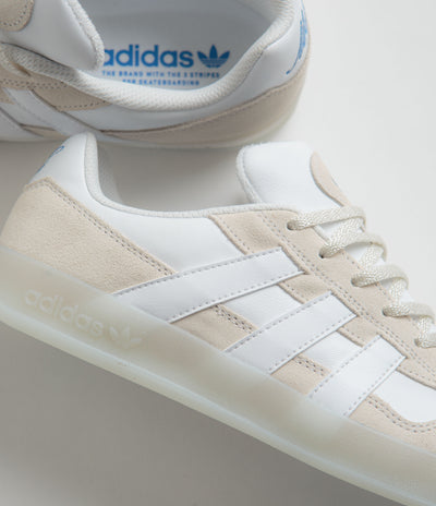 Adidas Aloha Super Shoes in Crystal White and FTWR White / Bluebird