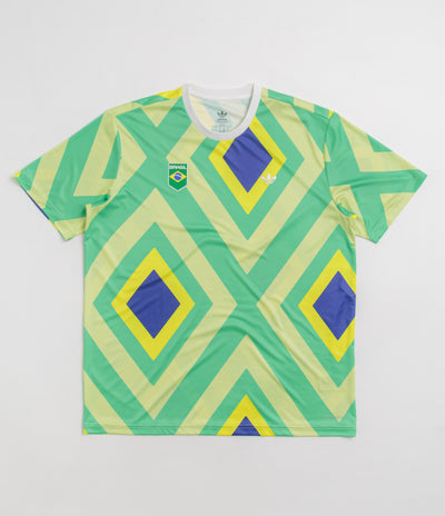 Adidas Brasil Criola Jersey in Pulse Yellow and Multicolor