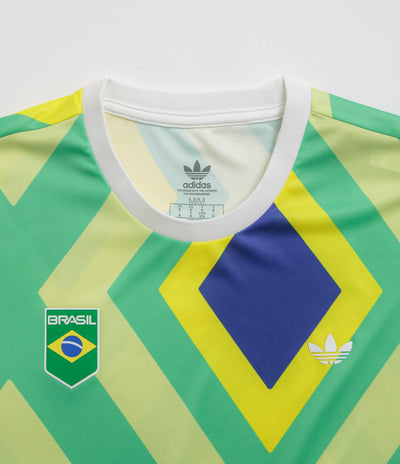 Adidas Brasil Criola Jersey in Pulse Yellow and Multicolor