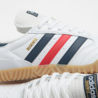 Adidas Busenitz Indoor Super Shoes in FTWR White and Collegiate Navy / Better Scarlet thumbnail