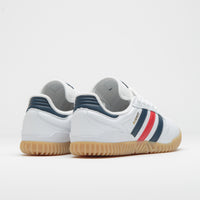 Adidas Busenitz Indoor Super Shoes in FTWR White and Collegiate Navy / Better Scarlet thumbnail