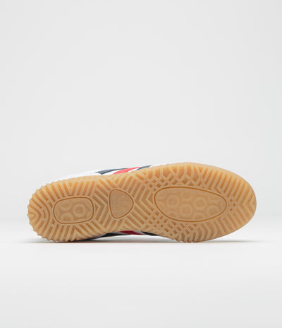 Adidas Busenitz Indoor Super Shoes in FTWR White and Collegiate Navy / Better Scarlet